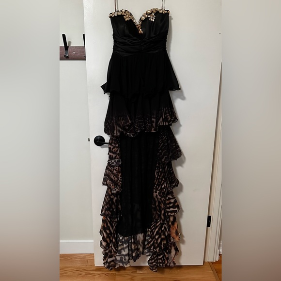 Party 21 - Leopard tiered Prom Dress - Picture 2 of 4